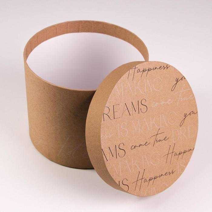 Круглая коробка с печатью шелкографией