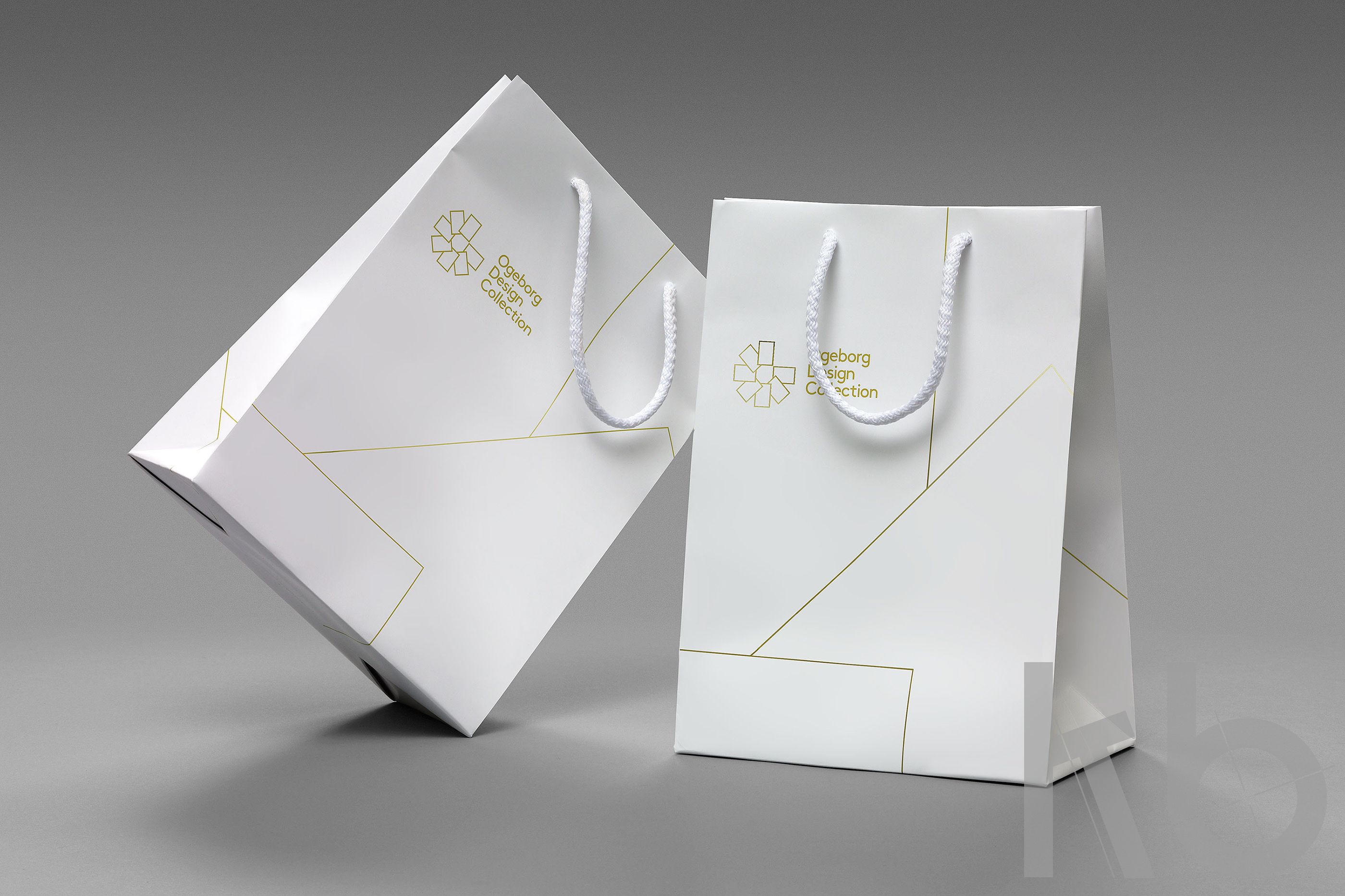 Пакет белый печать золотом (офсет)