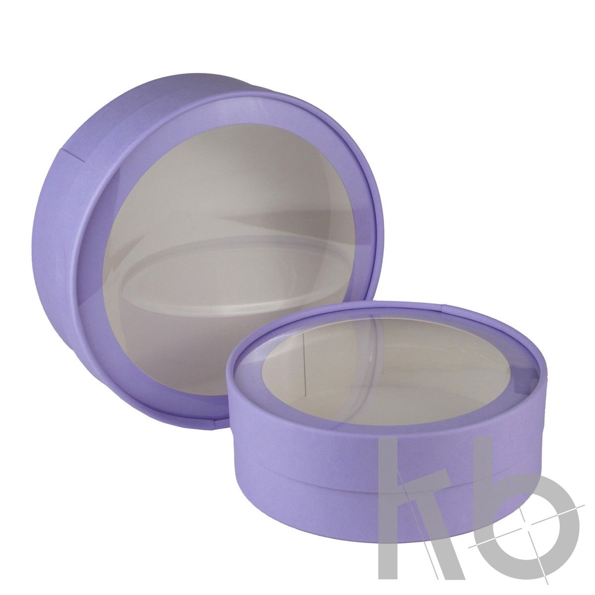 Коробка-шайба сиреневая плоская