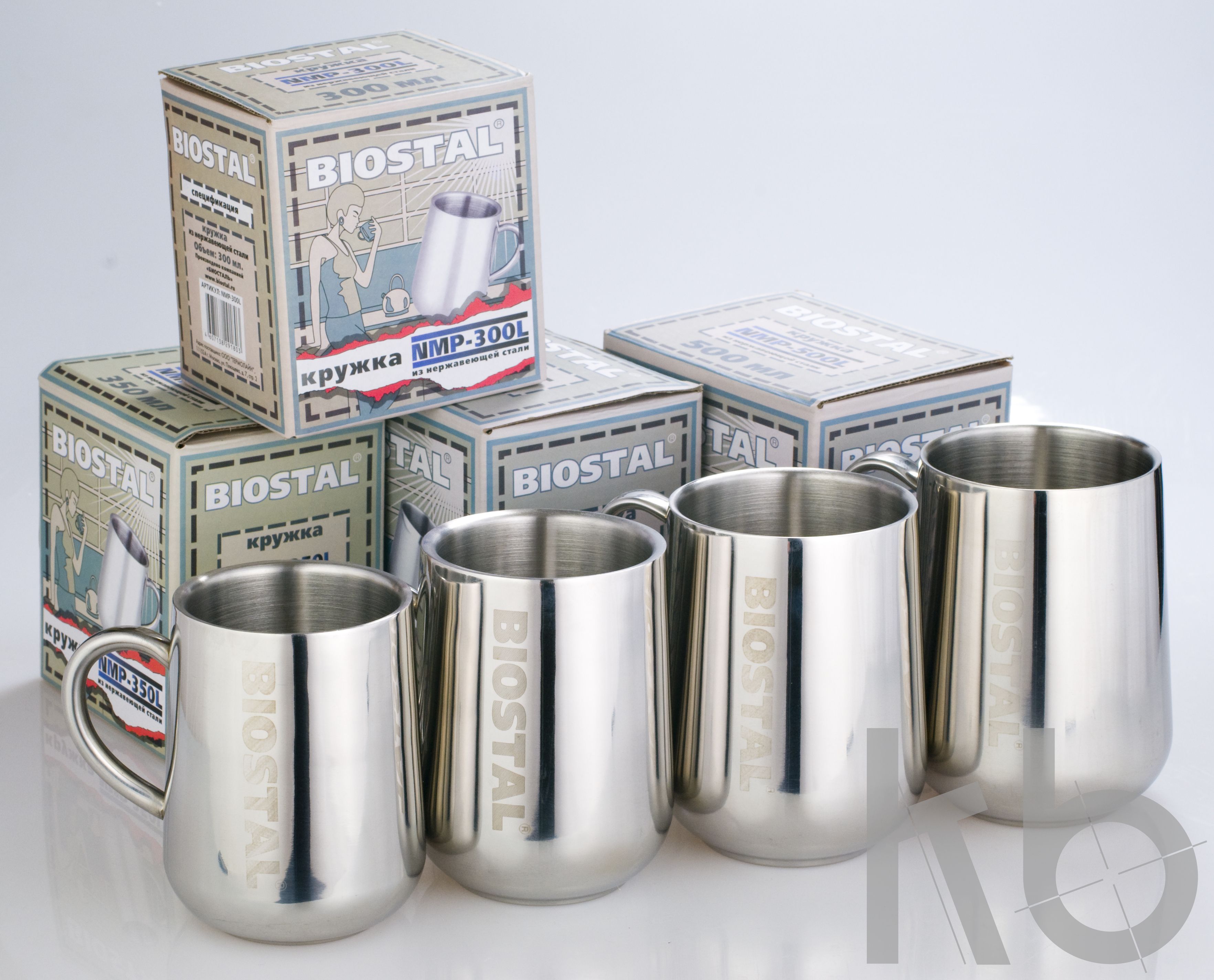 Серая коробка для кружки Биосталь