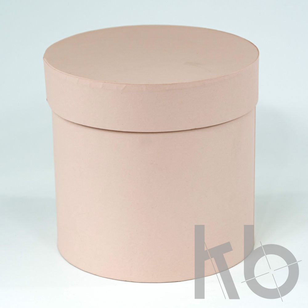 Круглая подарочная коробка кремовая