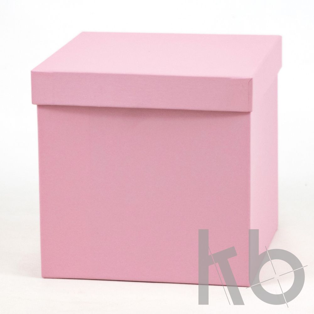 Коробка крышка-дно, кашированная розовой бумагой