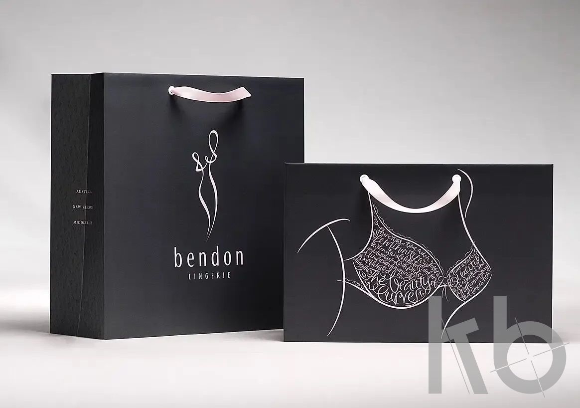 Пакет с печатью черный