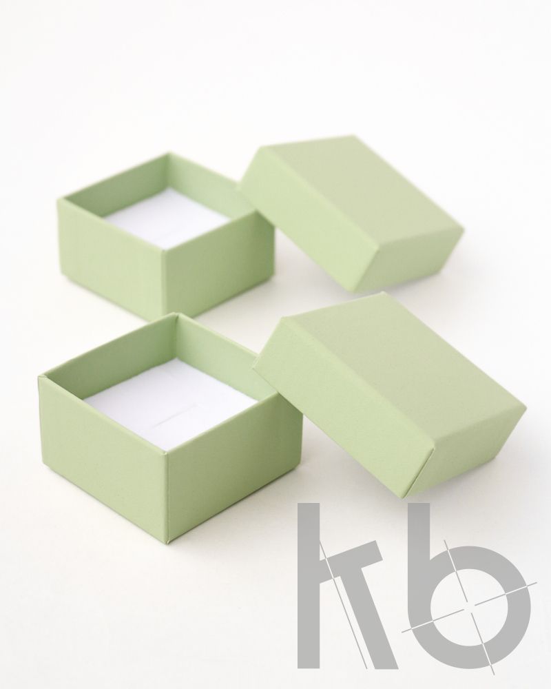 Коробка кашированная крышка-дно маленькая салатовая