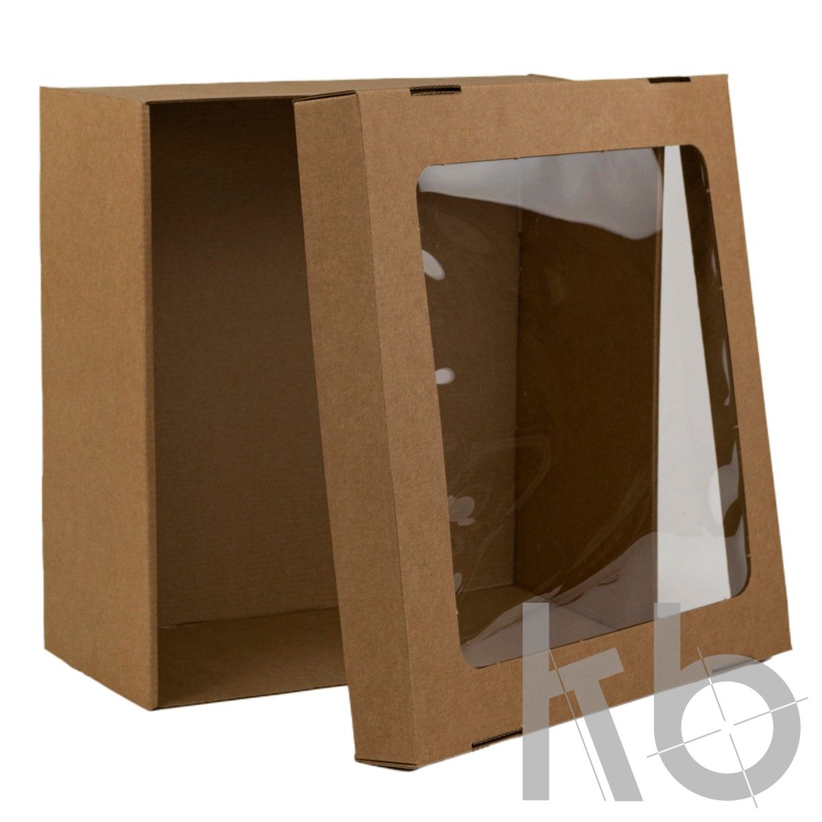 Коробка крышка-дно из МГК с окном на крышке