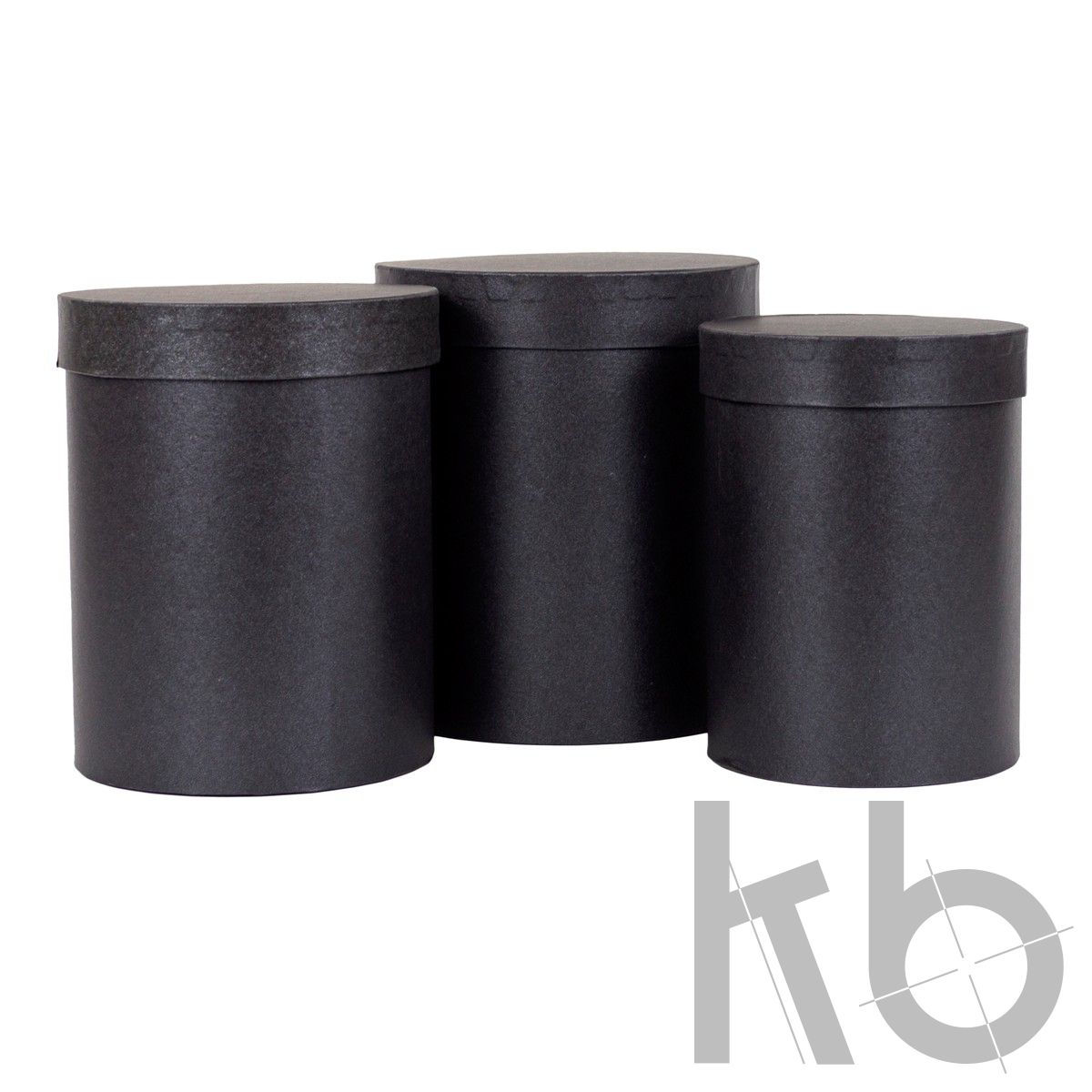 Коробки круглые кашированные черные