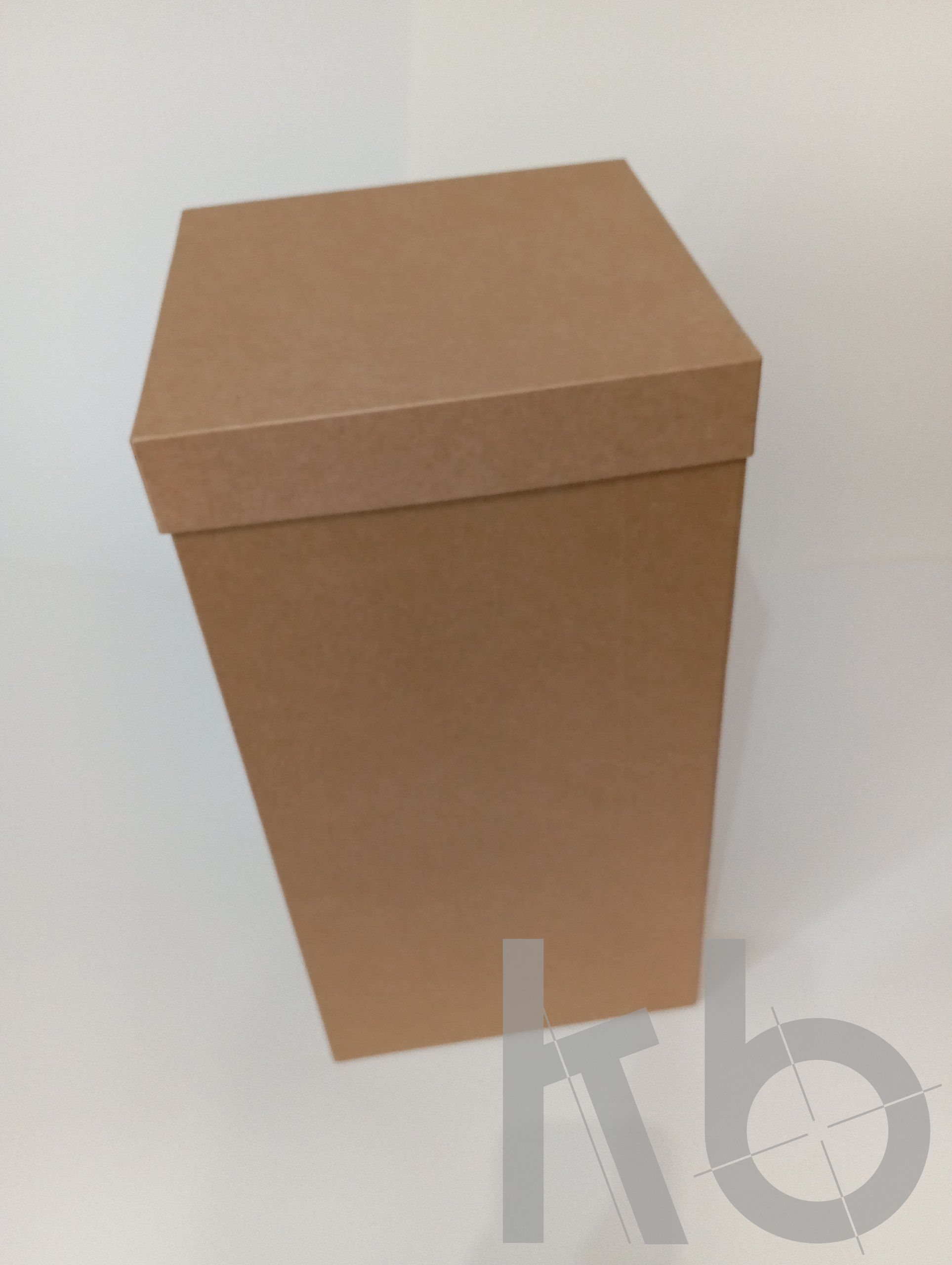 Высокая крафт коробка с крышкой