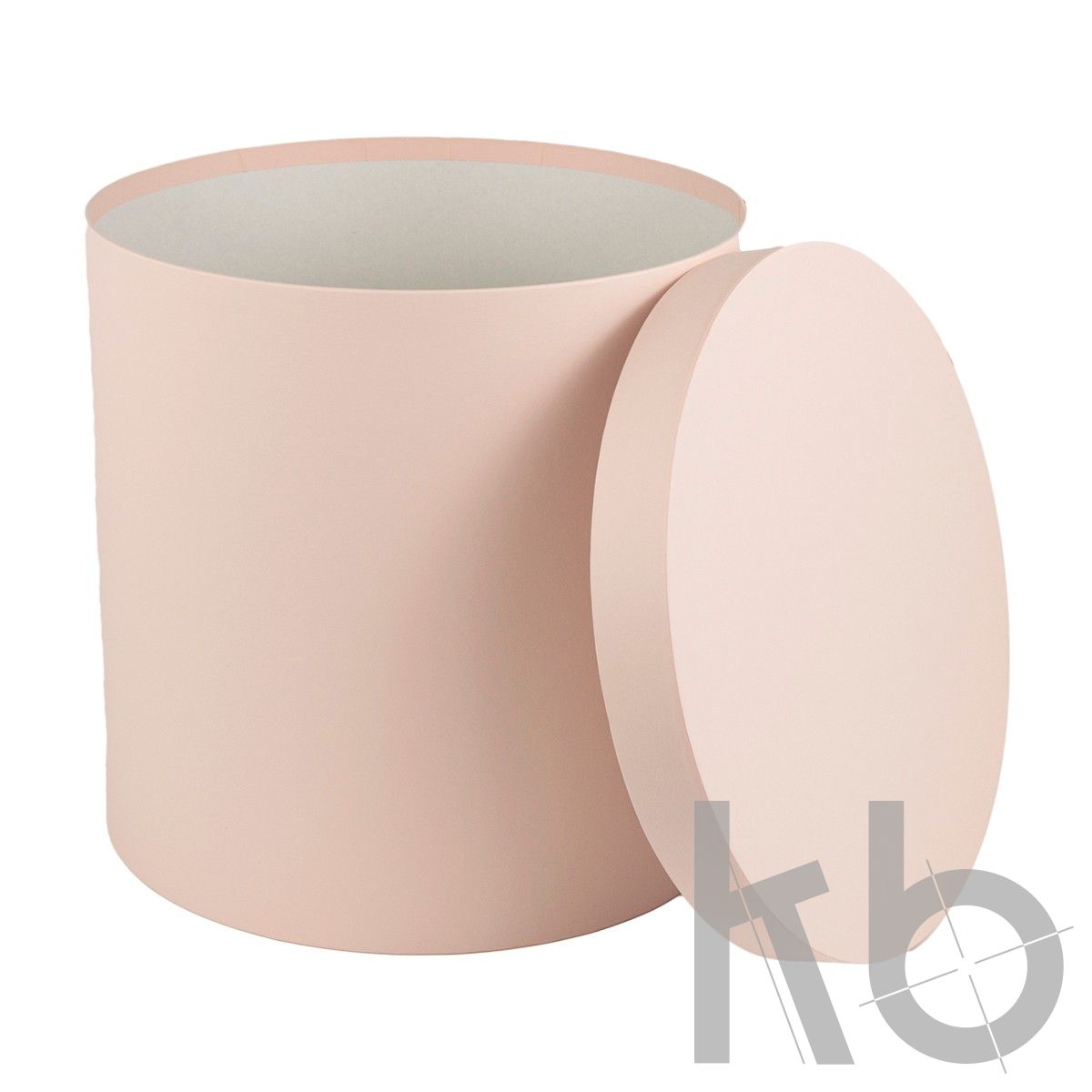 Круглая подарочная коробка кремовая