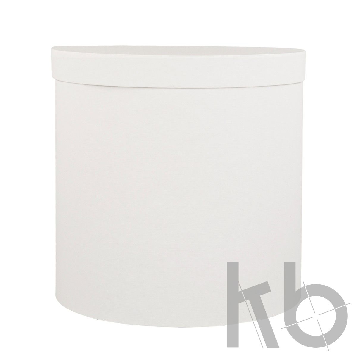 Круглая коробка с крышкой белая
