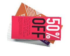 Дизайн флаеров, образцы работ. Формат 50*90 мм. Двухсторонняя печать.