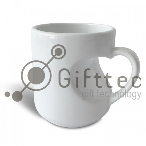 Кружка белая фигурная, ручка в виде сердца для сублимации Кружка белая фигурная, ручка в виде сердца для сублимации