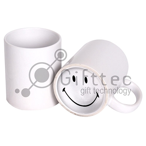Кружка белая с печатью на дне SMILE для сублимации Кружка белая с печатью на дне SMILE для сублимации