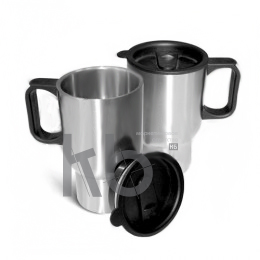 Кружка автомобильная металлическая СЕРЕБРО, 480мл для сублимации Кружка автомобильная металлическая СЕРЕБРО, 480мл для сублимации