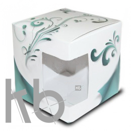 Коробка подарочная для кружки с окном "Воздушный голубой узор" Коробка подарочная для кружки с окном "Воздушный голубой узор"