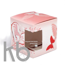 Коробка подарочная для кружки с окном "Бабочки" Коробка подарочная для кружки с окном "Бабочки"